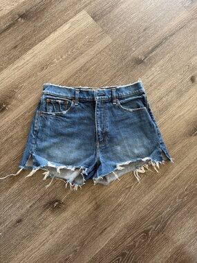 Abercrombie & Fitch Distressed Blue Denim Cutoff Shorts